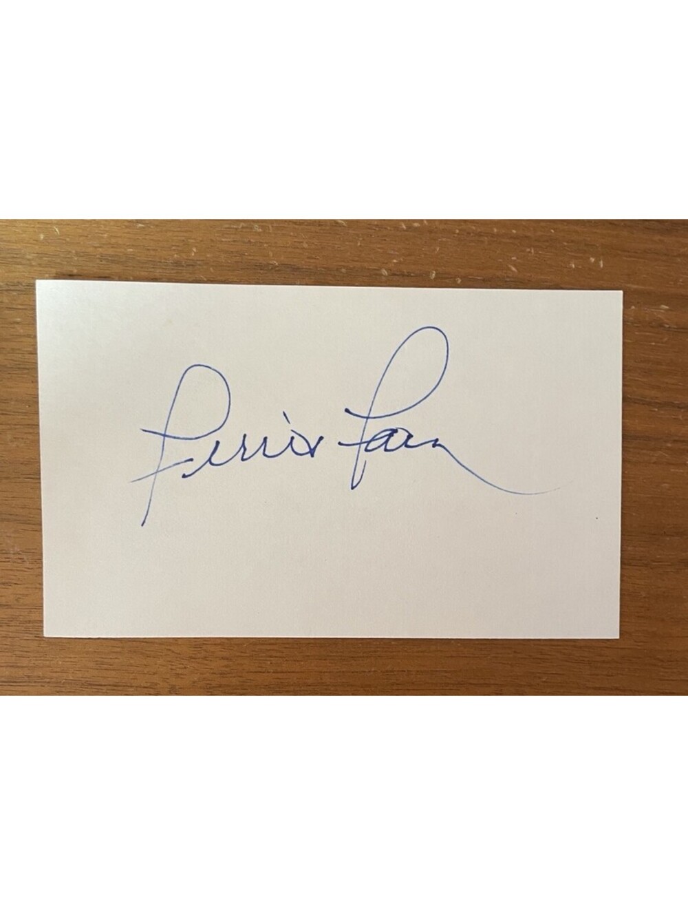 Ferris Fain Baseball Player Auto Signed Index Card